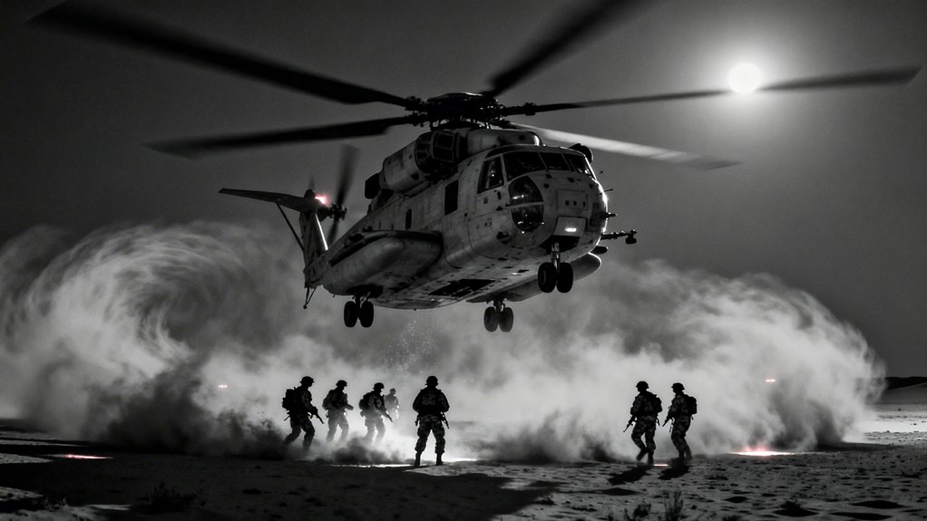 stealthy desert helicopter insertion