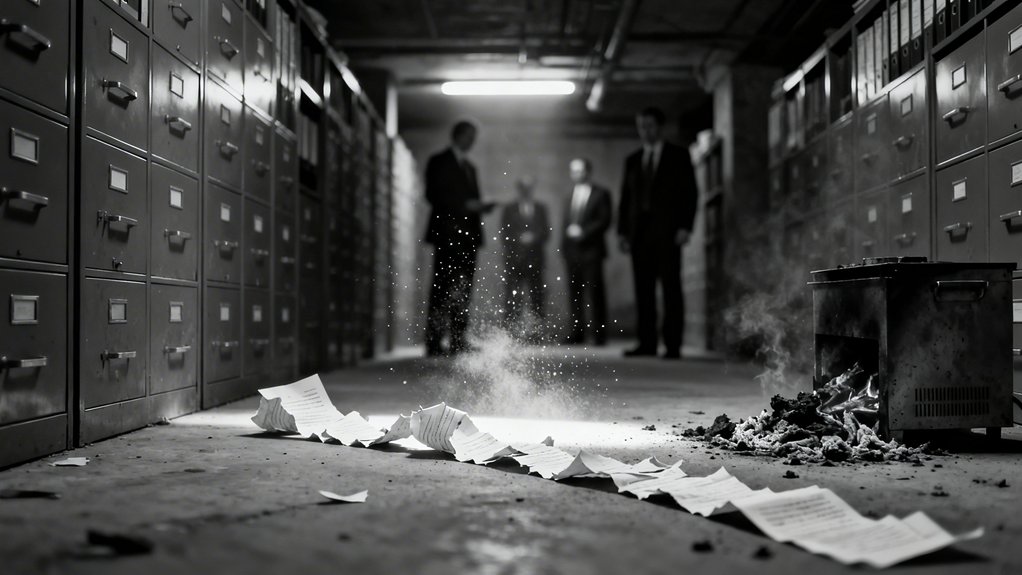 systematic archival evidence destruction