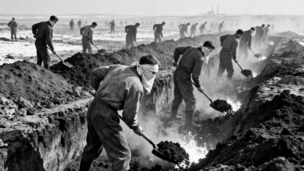 unshielded radioactive burial